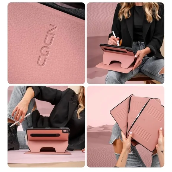 ZUGU Case iPad Air 10.9 4th/5th Gen, 11 (M3 2025/M2 2024) Desert Rose - Picture 10 of 12